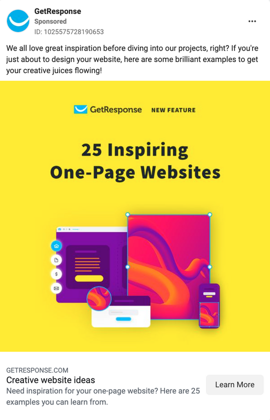 Реклама в Facebook от GetResponse