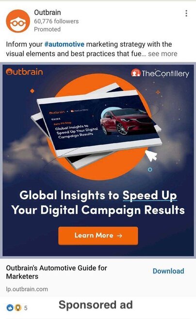 Exemple d'annonce LinkedIn