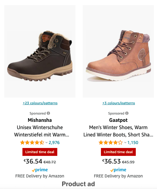 Exemple d'annonce Amazon