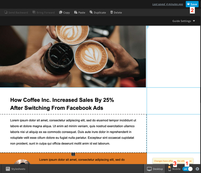 Creazione di una pagina di prevendita: Passaggio 7