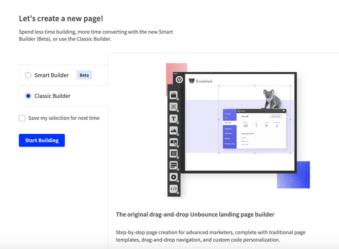 Creazione di una pagina di prevendita: Passaggio 1