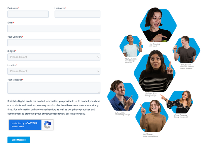 Tipos de formularios de captura de prospectos: formularios de contacto