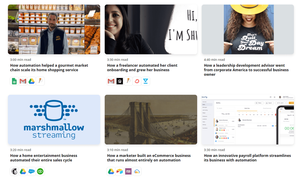 Poveștile clienților Zapier