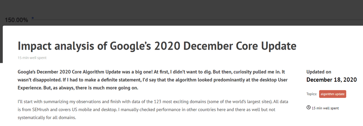 Analiza impactului actualizării algoritmului