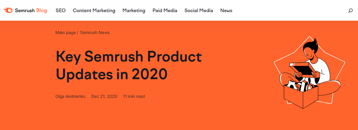 Actualizări Semrush 2020