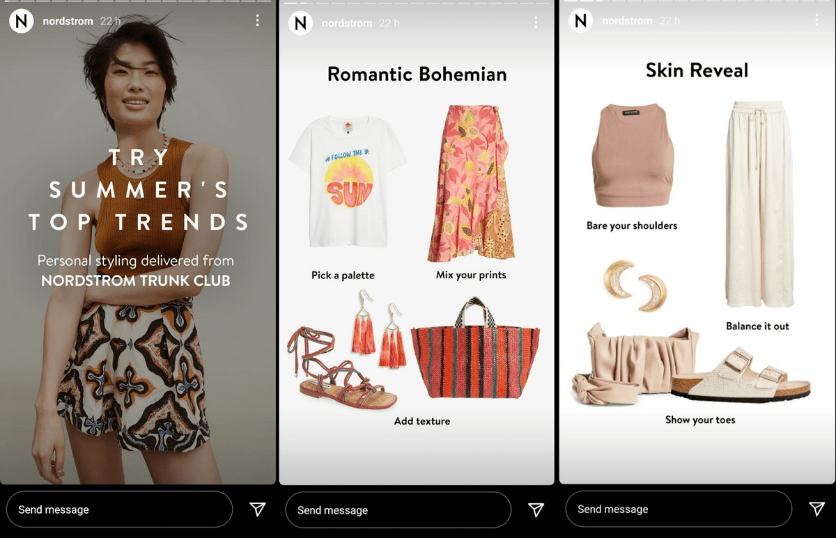 образец страницы продукта от NordStrom