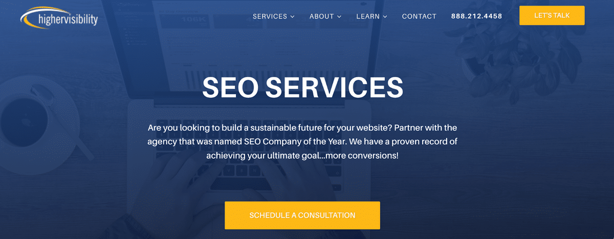 HigherVisibilityのホームページ