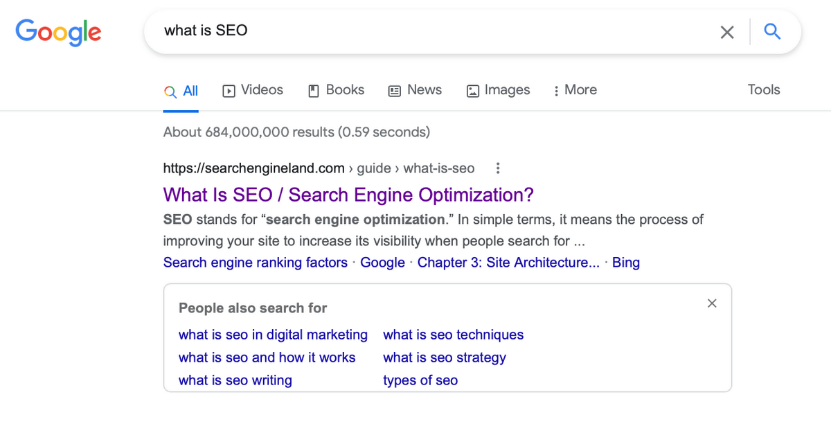 搜索引擎优化搜索结果