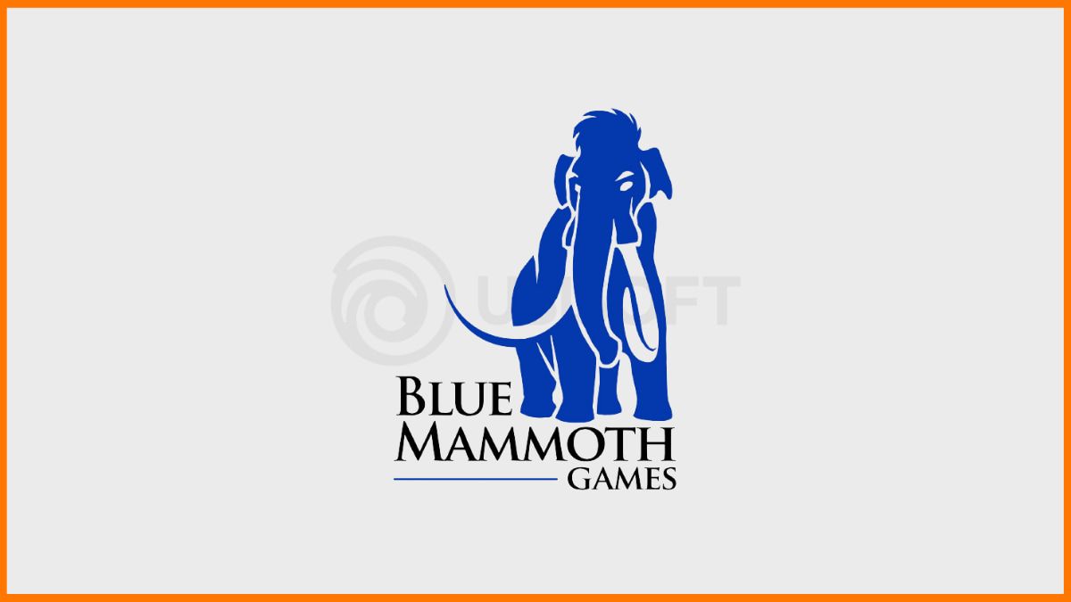 蓝色猛犸象游戏徽标