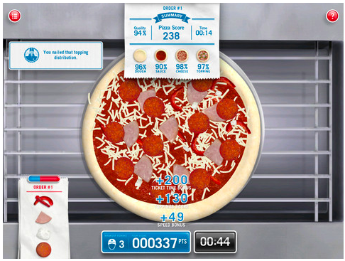 ตัวอย่างเกมจาก Domino's