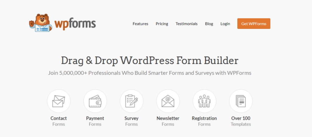 الصفحة الرئيسية لـ WPFomrs