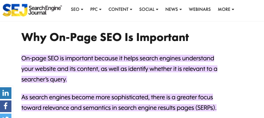 ความสำคัญของ On Page SEO