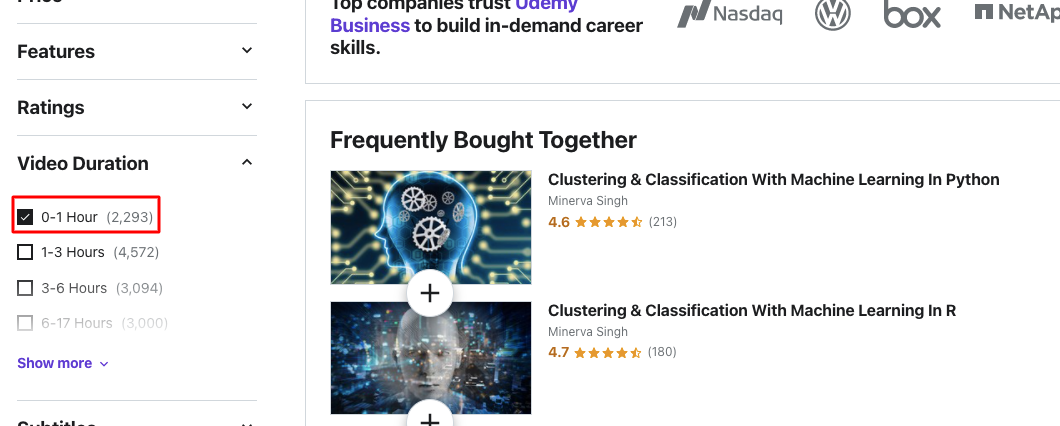 ใช้ Udemy เพื่อทำวิจัยเนื้อหา (1 ชั่วโมง)