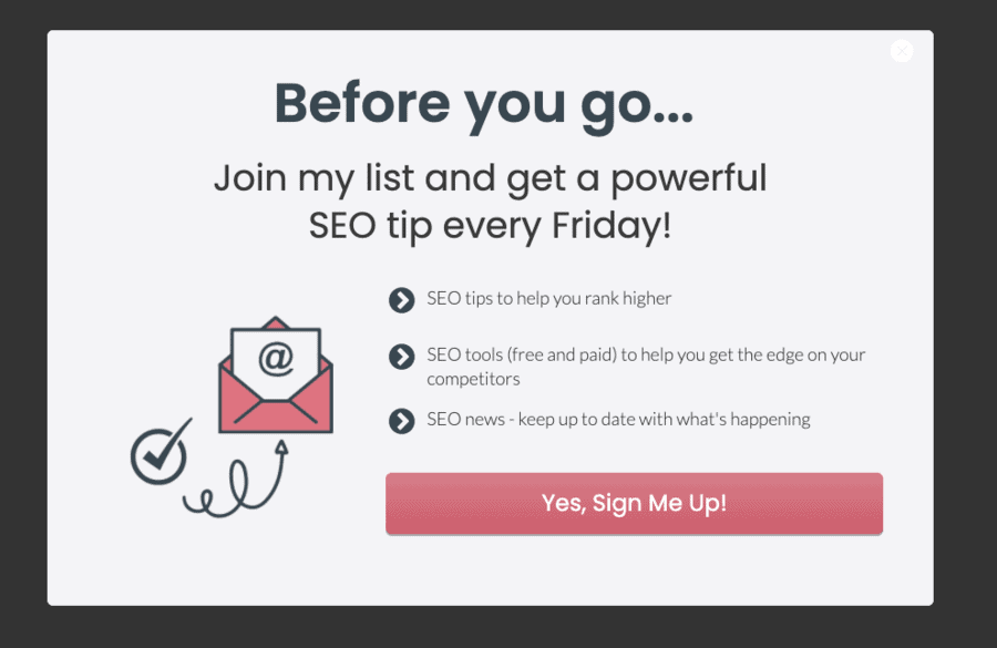 バウンス率を下げる方法-04 example of an exit intent popup (reduce bounce rate)