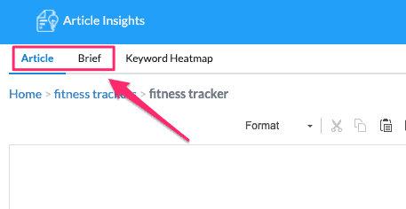 Article and Brief buttons