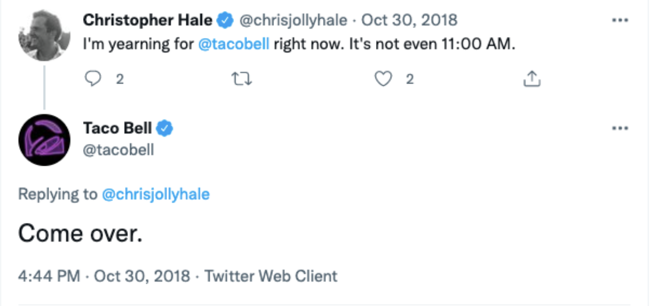 타코벨 | 트윗 참여 | 에이전시 비스타