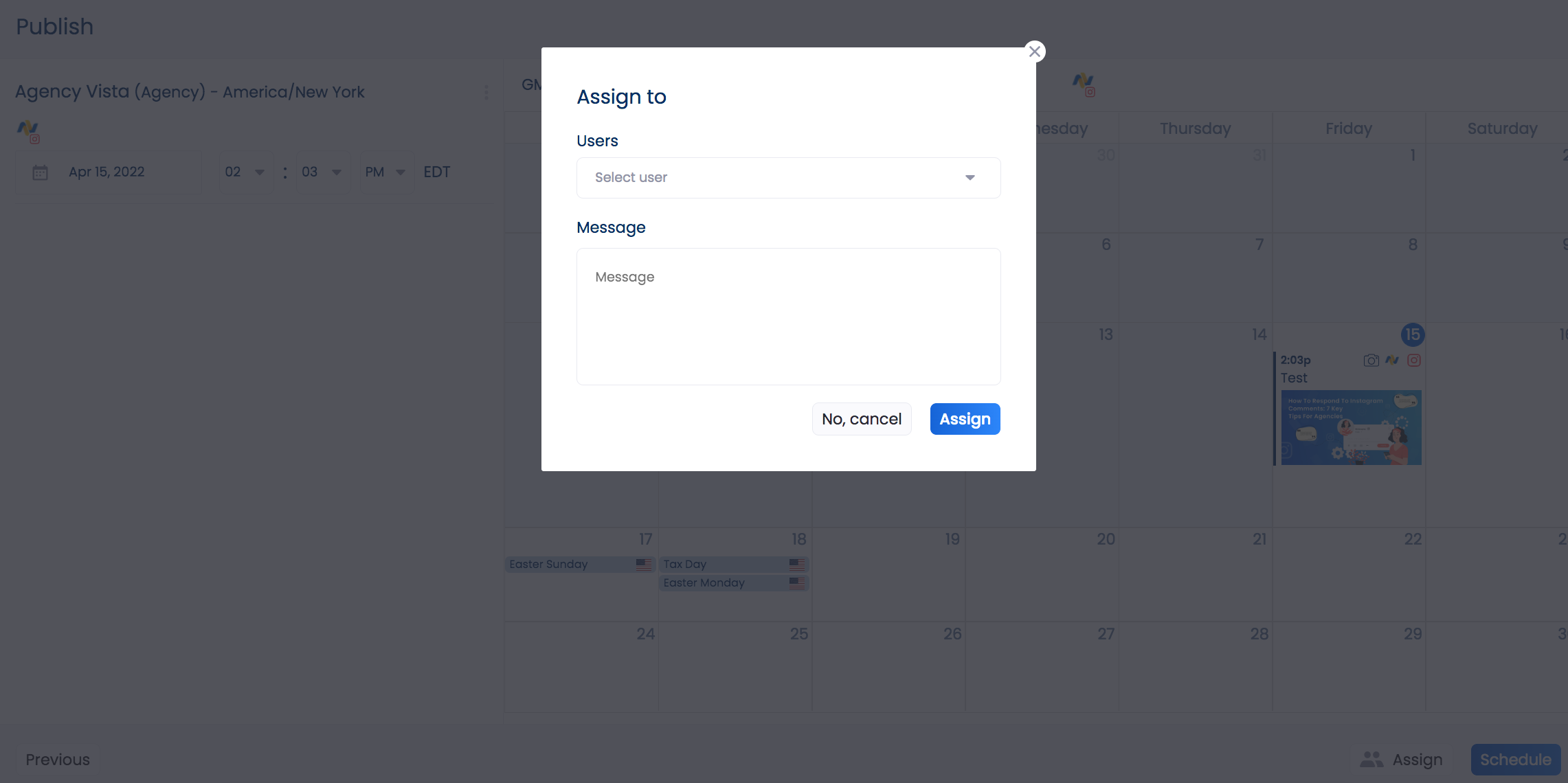 Permissões e acesso do usuário | Vista Social