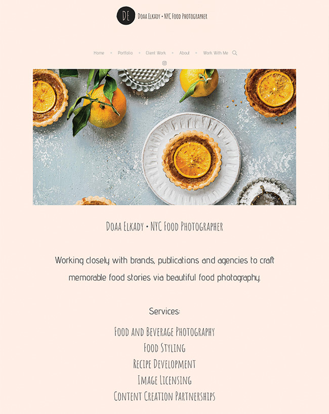 เว็บไซต์ผลงานภาพถ่าย Doaa Elkady Doaa Elkady Photography Portfolio Website