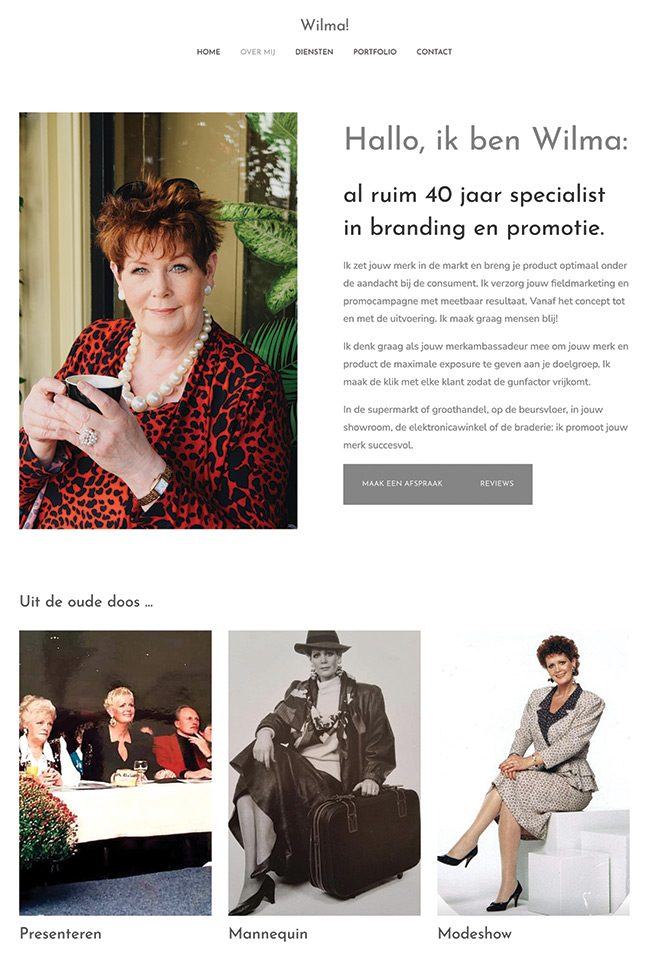 اختصاصي العلامة التجارية ويلما نبذة عني Branding Specialist Wilma About Me Page