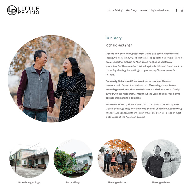 صفحة ليتل بكين عنا Little Peking About Us Page