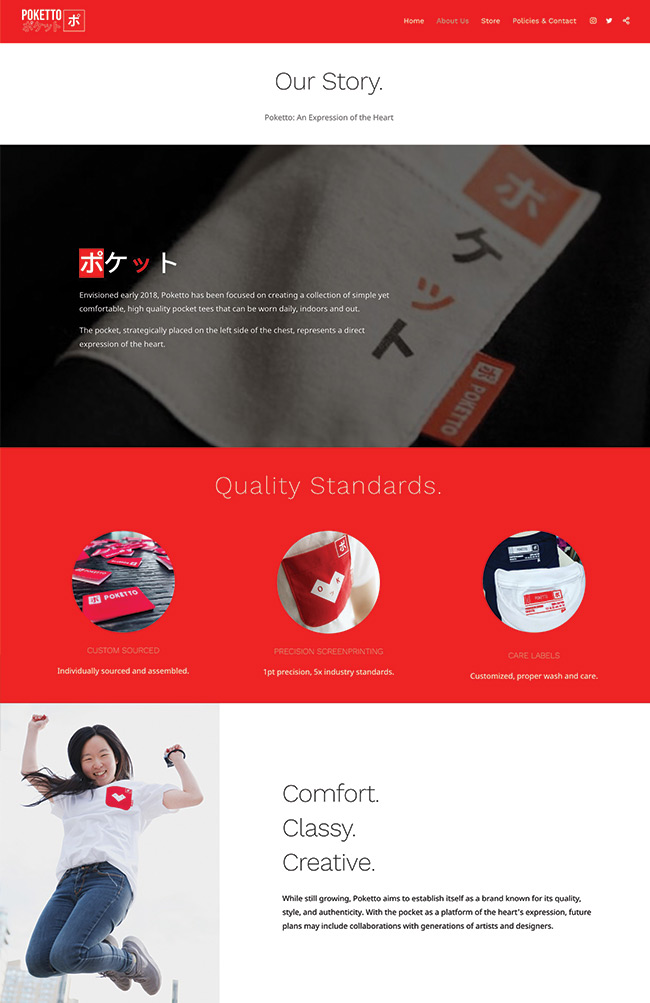 بوكيتو من نحن الصفحة Poketto About Us Page