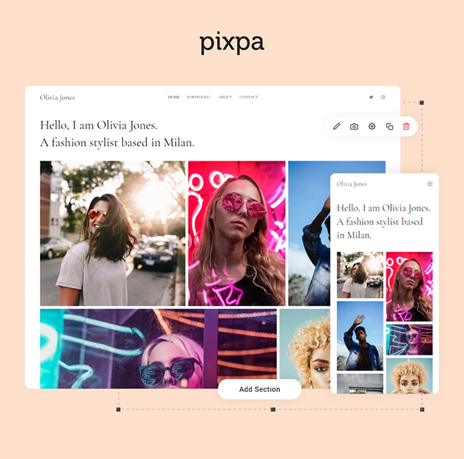 Site Web de photographie d'Olivia Jones Olivia Jones Photography Website