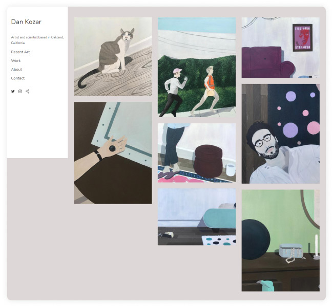 محفظة دان كوزار لدهانات الأكريليك Dan Kozar's Acrylic Paints Portfolio