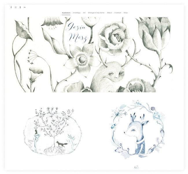 أمثلة على مواقع الويب لأفضل فنان best artist website examples