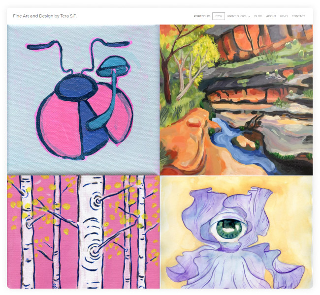 محفظة الفنان تيرا فولكنر الفنية Artist Tera Faulkner's Art Portfolio