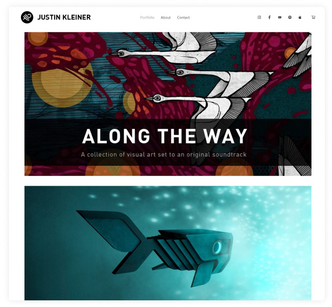 مجموعة الفنون البصرية للفنان جاستن كلاينر Visual Artist Justin Kleiner's Mixed Media Art Portfolio