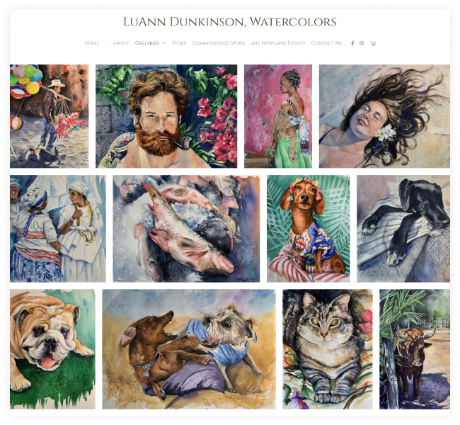 أمثلة محفظة الفنان artist portfolio examples