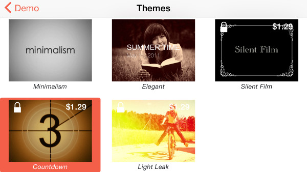 Os temas podem ser visualizados antes de serem aplicados ou comprados