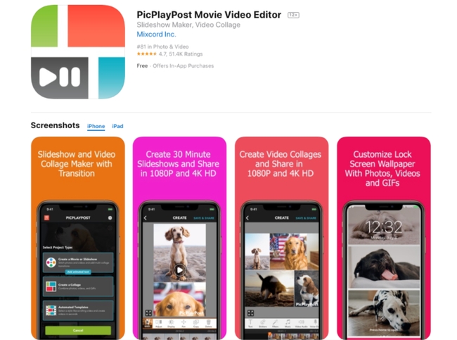 Aplikasi editor video film PicPlayPost PicPlayPost movie video editor app