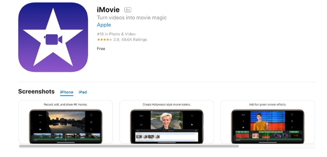 iMovie - Aplikasi Pengeditan Video iphone iMovie - iphone Video Editing Apps