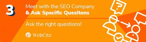 قابل شركة SEO واطرح أسئلة محددة