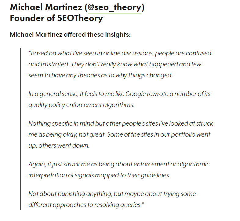 Analiza actualizării de bază Google decembrie 2020: ce să faceți acum? 24 Michael Martinez