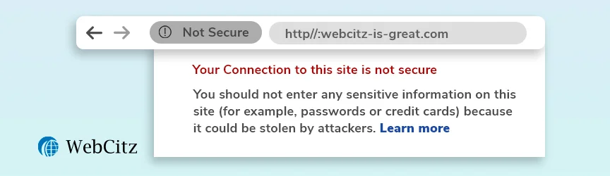 Ihre Website ist nicht sicher