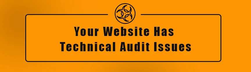 Ihre Website weist technische Prüfungsprobleme auf