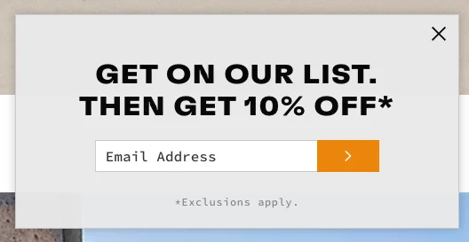 ウェブサイトのポップアップ広告