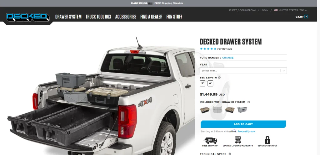 ที่เก็บของบนรถบรรทุก