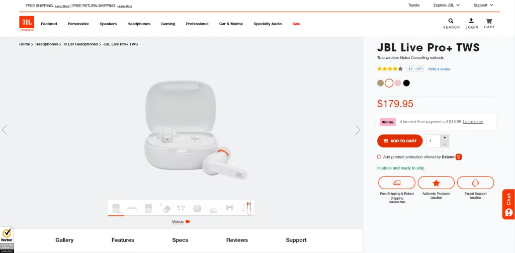 เพจสินค้าหูฟัง JBL