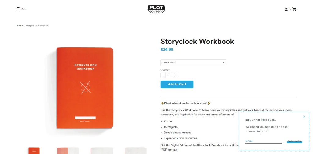 หน้าผลิตภัณฑ์โน๊ตบุ๊ค Plot Devices