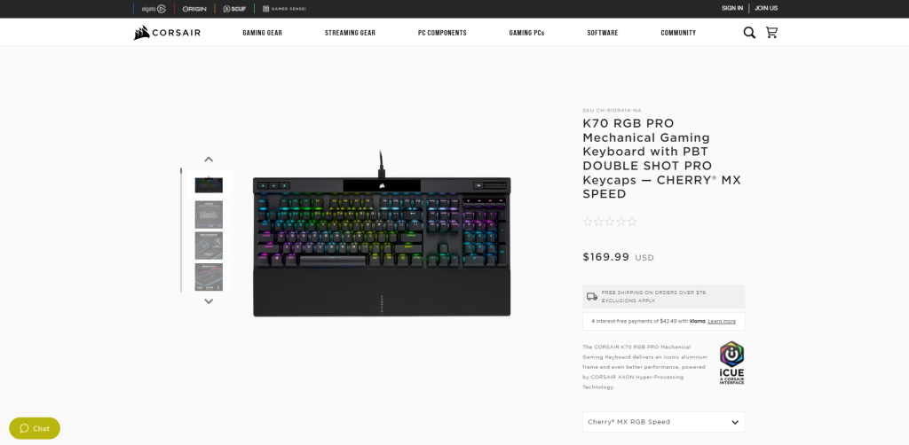 คีย์บอร์ด Corsair