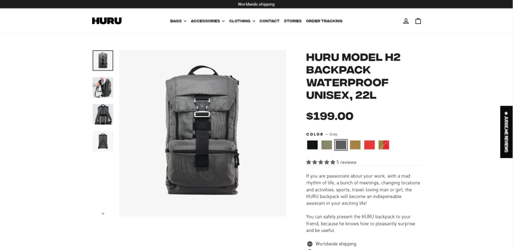 กระเป๋าเป้ Huru