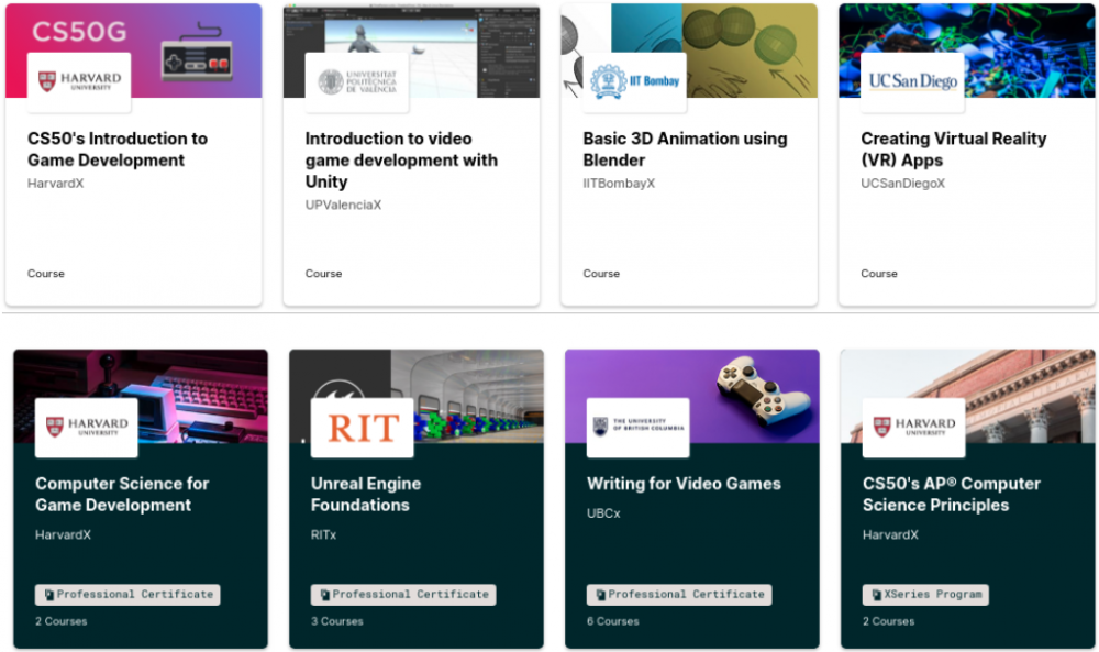 cursos de videogame edx