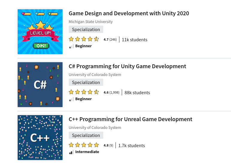 cursos de jogos de vídeo do coursera