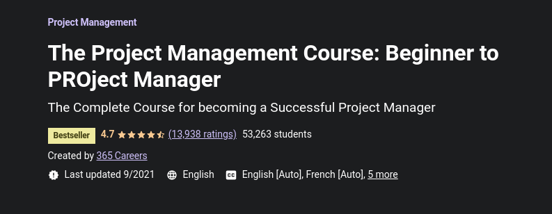 udemy project mamanegment training
