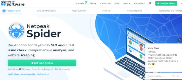 10 个免费的最佳网站评分工具 6 netpeak spider