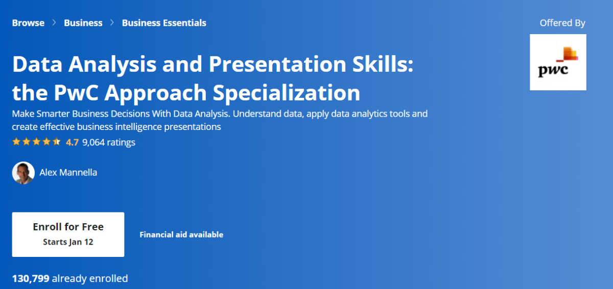 corso di analisi dei dati PwC