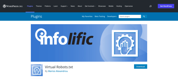 Melhores ferramentas gratuitas de geração de Robots.txt 6 Virtual Robots.txt (WordPress)